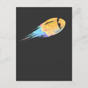 Postal Colores de salpicaduras de fútbol americano