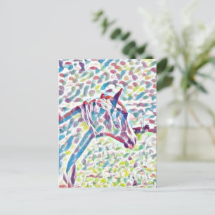 Postal Colores De Vida De Caballo, Postcard
