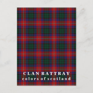 Postal Colores del clan escocés Rattray Tartán