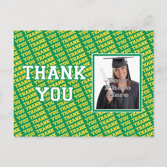 Postal Colores Escolares Gracias Postcard (Anverso)