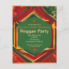 Postal Colores Florales Rasta Personalizables Fiesta Regg