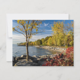 Postal Colores otoñales, costa del lago Ontario, Canadá