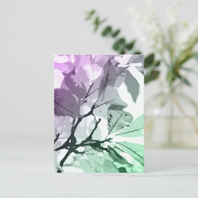 Postal Colores otoñales, hojas 5 (Anverso de pie)