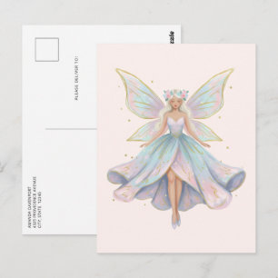 Postal Colores pastel de hada ángel mágico