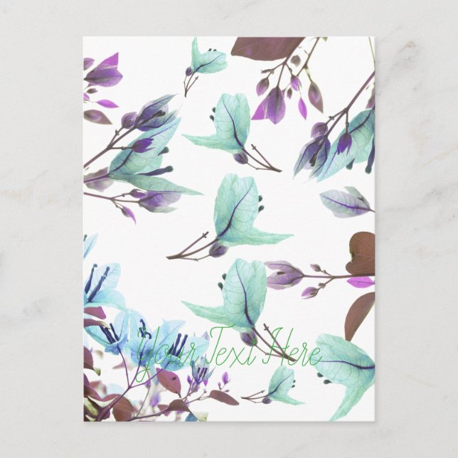 Postal Colores Pastel Flores Bougainvillea (Anverso)