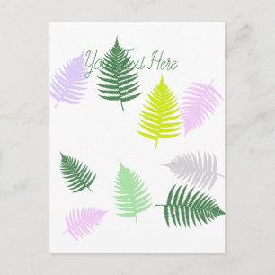 Postal Colores Pastel Helecho Afortunado