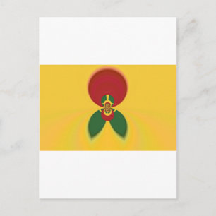 Postal Colores Rasta Impresión de Arte Abstracto