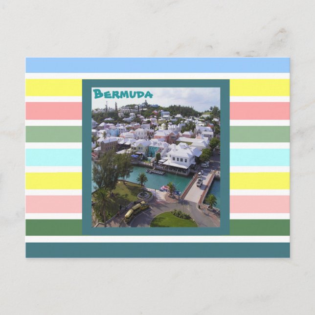 Postal Colores tropicales de las Bermudas (Anverso)