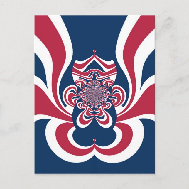 Postal Colores unidos: Colorido patrón global (Anverso)