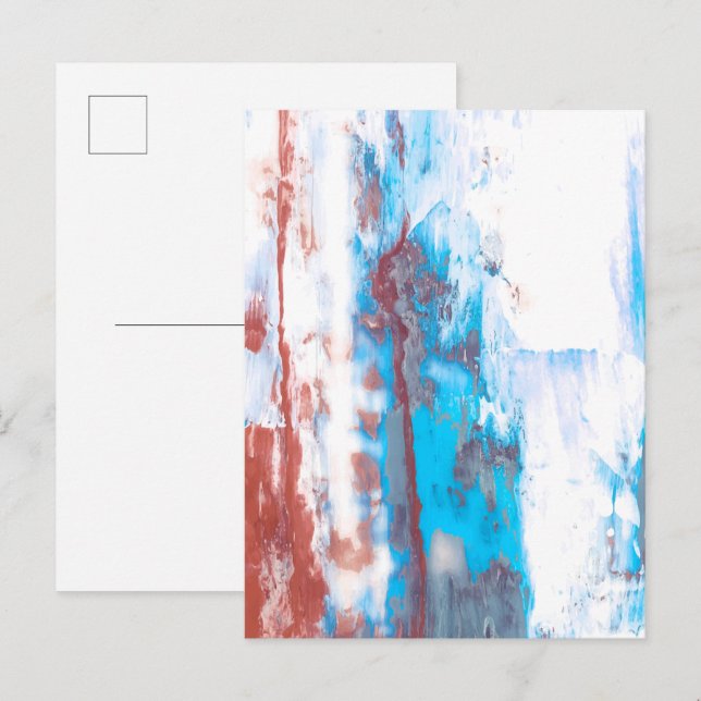 Postal Colorful abstract brush stroke background  (Anverso / Reverso)