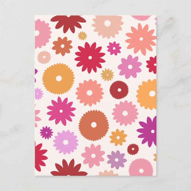 Postal Colorful Blooms Pattern (Anverso)