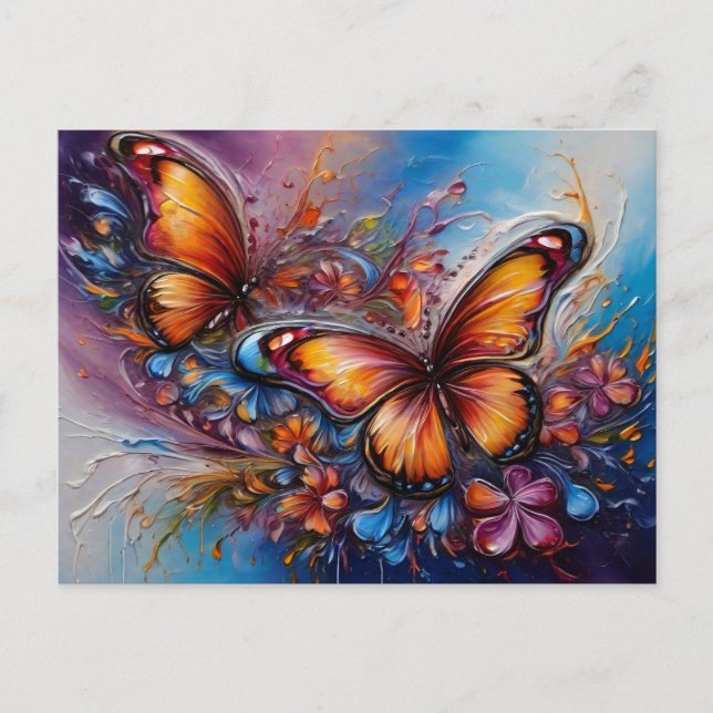 Postal Colorful Butterfly # 2 (Anverso)