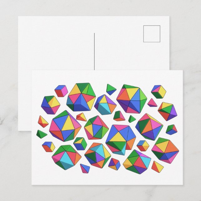 Postal Colorful Cubes (Anverso / Reverso)