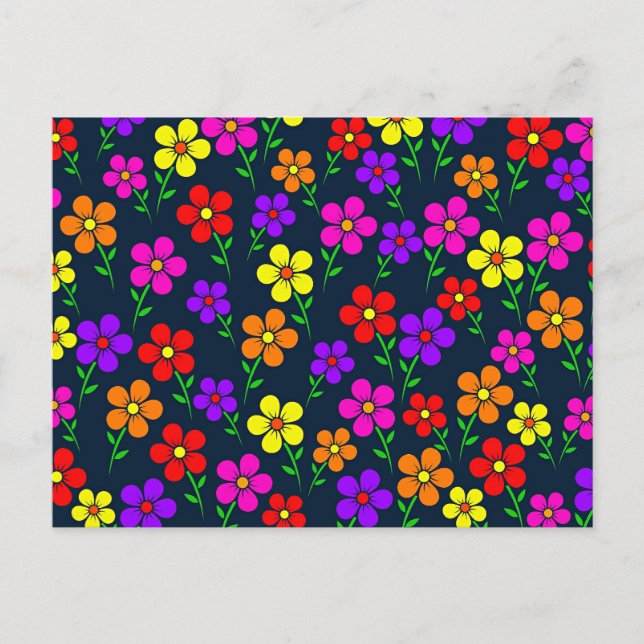 Postal Colorful Floral Pattern (Anverso)