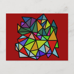Postal colorful geometric triangles