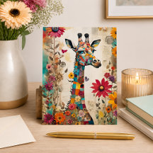 Colorful Giraffe Mixed Media