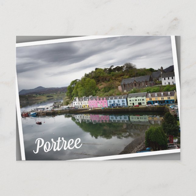 Postal Colorful houses in Portree, Skye (Anverso)