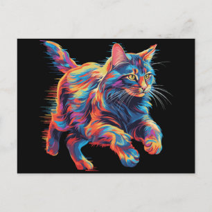 Postal Colorful Maine Coon