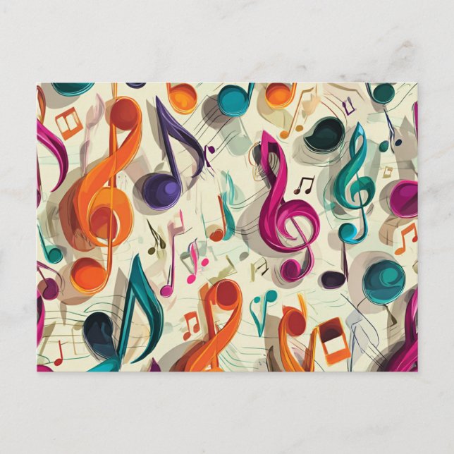 Postal Colorful Music Pattern (Anverso)