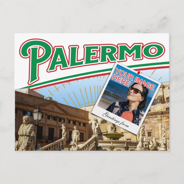 Postal Colorful Palermo Italy photo collage (Anverso)
