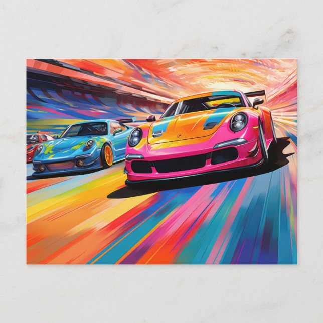 Postal Colorful Sportscars (Anverso)