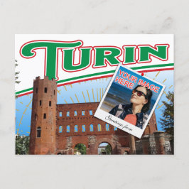 Postal Colorful Turin Italy photo collage