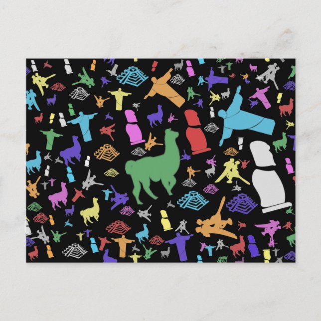 Postal Colorida América del Sur (Anverso)