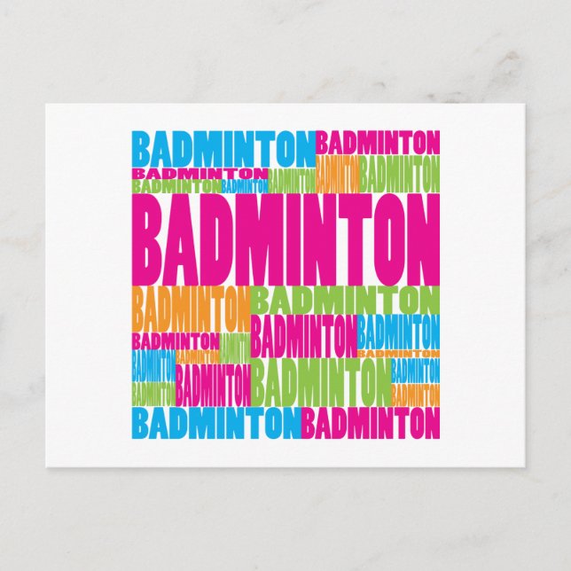 Postal Colorida Badminton (Anverso)