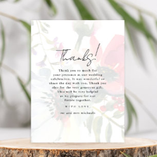 Postal Colorida Boda floral superior.
