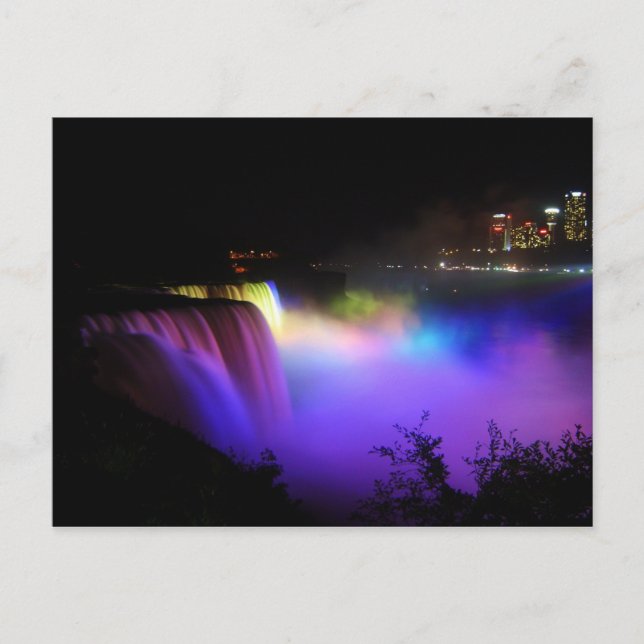 Postal colorida de cascada (Anverso)