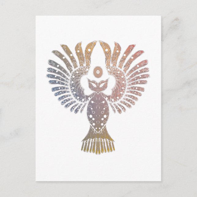 Postal colorida del tatuaje nocturno (Anverso)