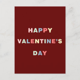 POSTAL COLORIDA FELIZ DÍA DE VALENTINE