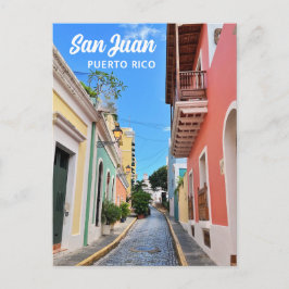 Postal Colorida foto de viaje de la isla San Juan Puerto