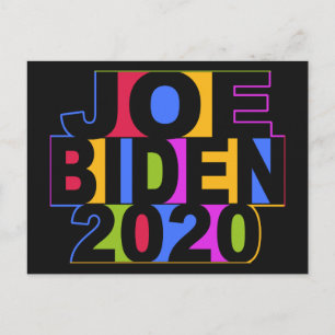 Postal colorida JOE BIDEN 2020