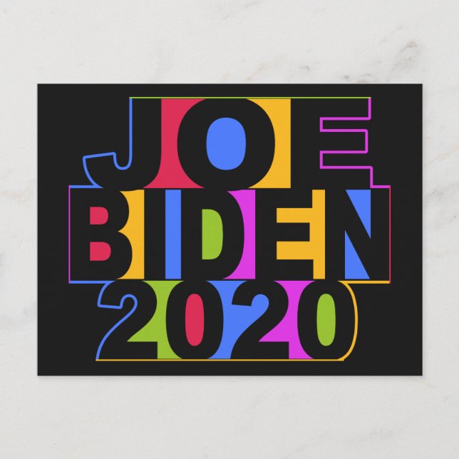 Postal colorida JOE BIDEN 2020 (Anverso)
