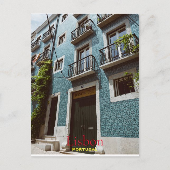 Postal Colorida Lisboa, Viaje a Portugal (Anverso)