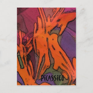 Postal Colorida negrita de arte Warrior Post Card de PiCa