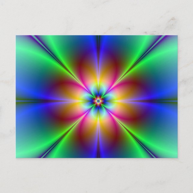 Postal Colorida Neon Daisy (Anverso)