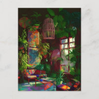 Colorida Planta Llenada Salón Boho