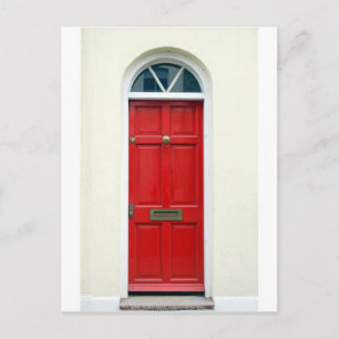 Postal Colorida puerta tradicional de la casa inglesa Lon