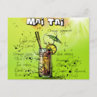 Colorida receta de cóctel tropical Mai Tai