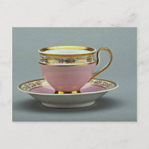 Postal Colorida taza y platillo , Berlín, Alemania