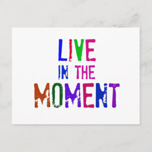 Postal Colorida vida en la tipografía de citas de momento