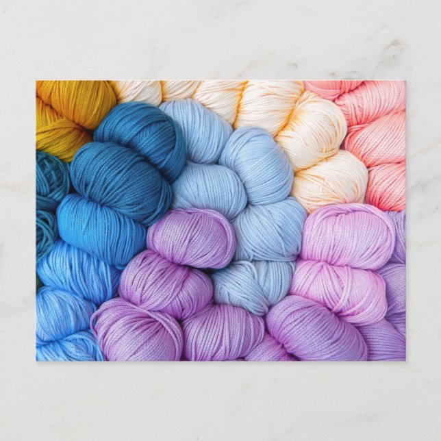 Postal Coloridas Bolas Yarn (Anverso)