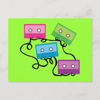 Postal Coloridas cintas de cassette