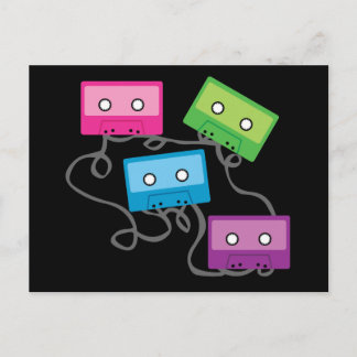 Postal Coloridas cintas de cassette
