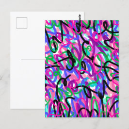 Postal Coloridas Disfraces Resumen de Arte