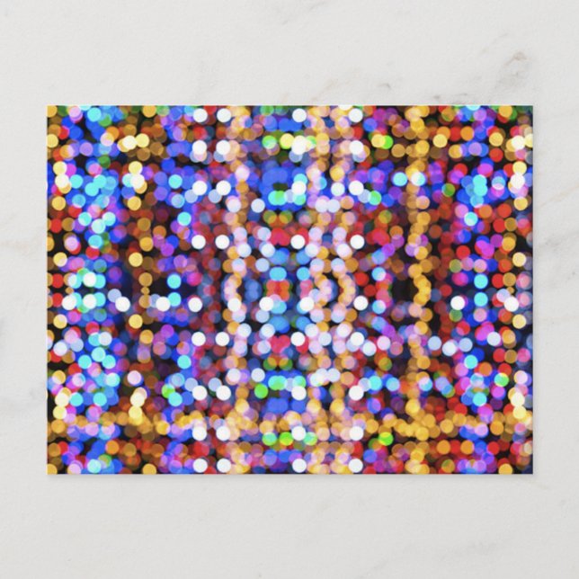 Postal coloridas luces borrosas botek digital mareado (Anverso)