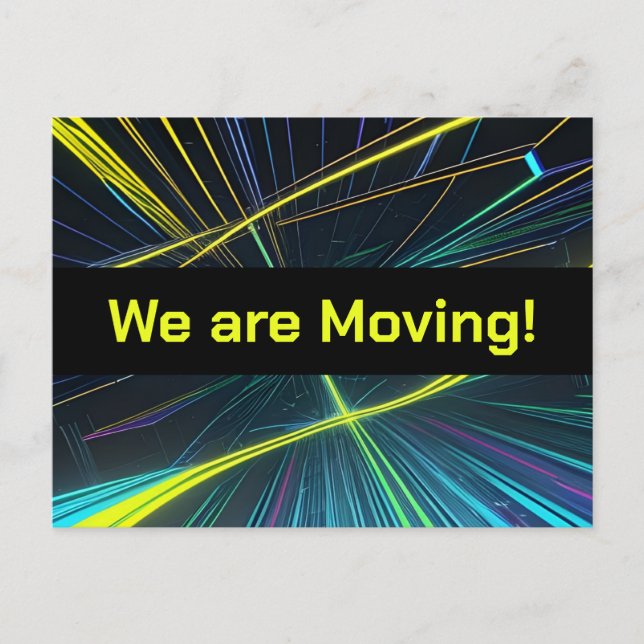 Postal Coloridas luces de alta tecnología cambio de direc (Anverso)