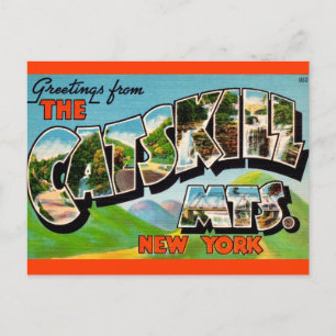 Postal Coloridas montañas Catskill Saludos